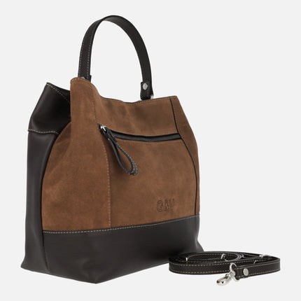 Gonvi Women's Bags combined in suede and leather