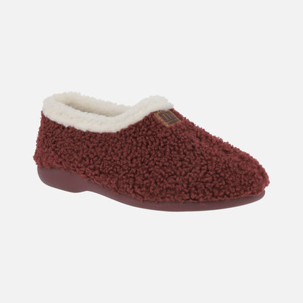 Women's closed furry house slippers