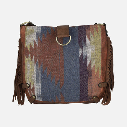  Volum bags in ethnic fabric with fringes