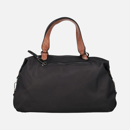 Black combi bags with two handles for women