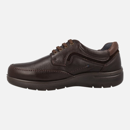 Men's leather shoes with waterproof treatment