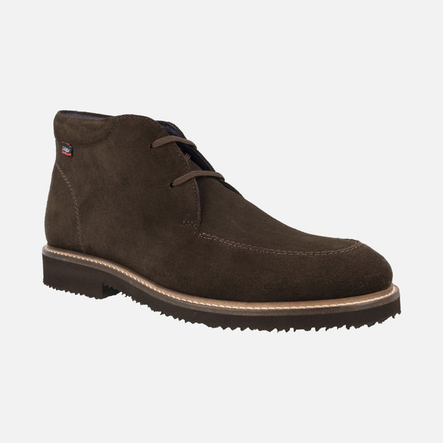 Brown Suede men's laced boots
