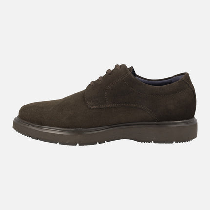 Men's suede lace-up shoes with Extralight outsole