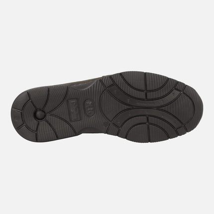 Men's brown suede sneakers with waterproof membrane