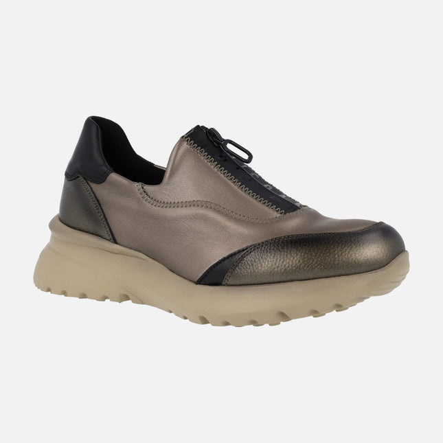 Polynesia sneakers with front zipper