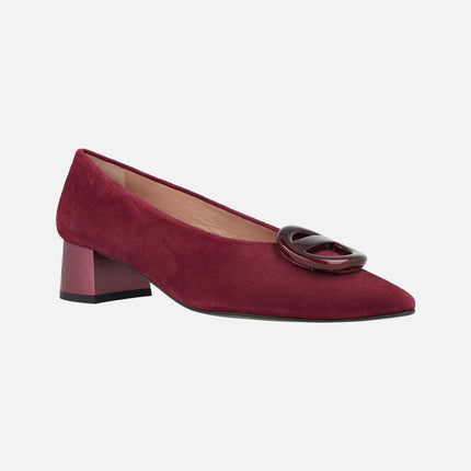 Iga suede shoes with low heel