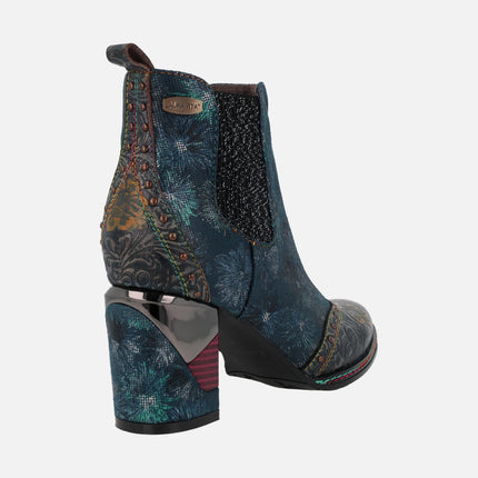 Laura Vita Maevao 05 Bleu Ankle Boots in Blue combination