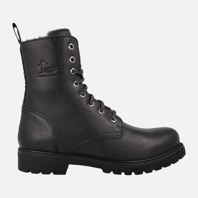 Panama jack Frisia leather boots with furry lining