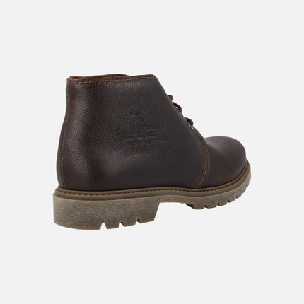 Low boots Panama on napa grass chestnut waterproof for man