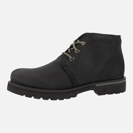 Low black boots with laces for men Panama Urban