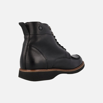 Men's Lace Boots in recorded leather