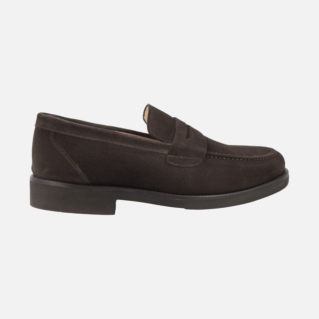 Castellanos Brown men's loafers in brown suede
