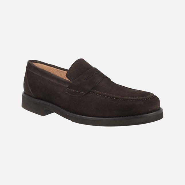 Castellanos Brown men's loafers in brown suede