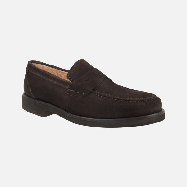 Men's loafers in brown suede Brown