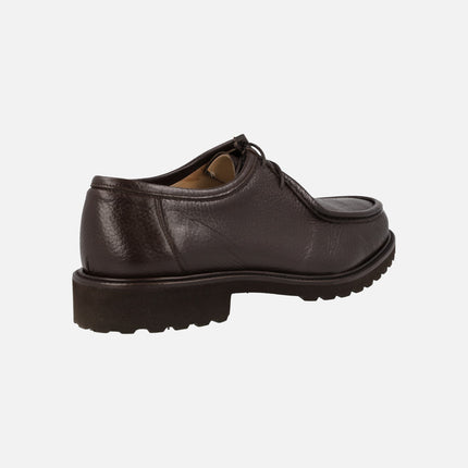 Zapatos Wallaby Castellanos Dean en piel marrón chocolate