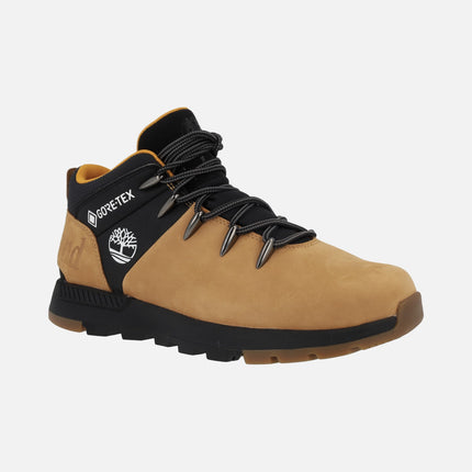 Botas Goretex amarillas para hombre Sprint Trekker Mid Lace Up Waterproof Sneaker Wheat