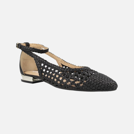 Braided leather ballerina pumps Dell