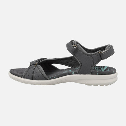 Chiruca Finisterre 03 velcro closure grey sandals for women