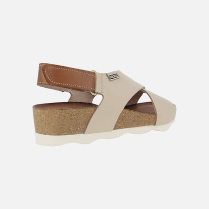 Women's sandals with wedge and velcro closure Mahon W9E-0912