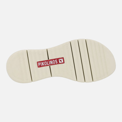 Sandalias de piel con tiras combinadas y cierre de hebilla PALMA W4N-0650C1