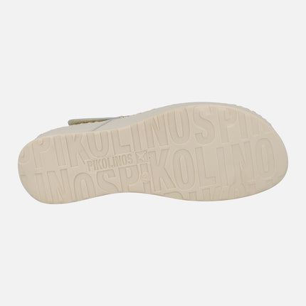 Sandalias de piel con plataforma y cierre de velcro MARINA W1C-0709