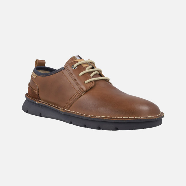Leather shoes with laces for men rivas m3t-4232c1