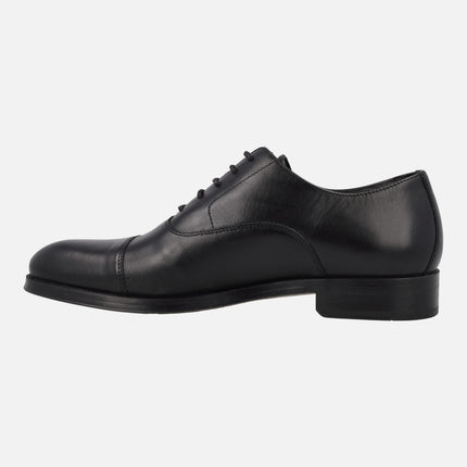 Zapatos oxford en piel negra Marinelli Empire 1492-2631PYM