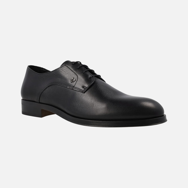 Blucher Shoes for black leather for Men de Martinelli