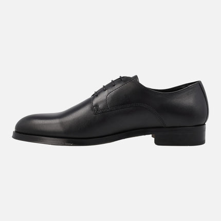 Blucher Shoes for black leather for Men de Martinelli