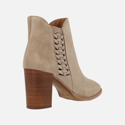 Alpe Sensses Ankle Boots with lateral braided detail and high heels