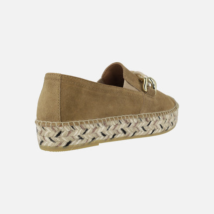 Closed espadrilles with chain ornament viguera 2041