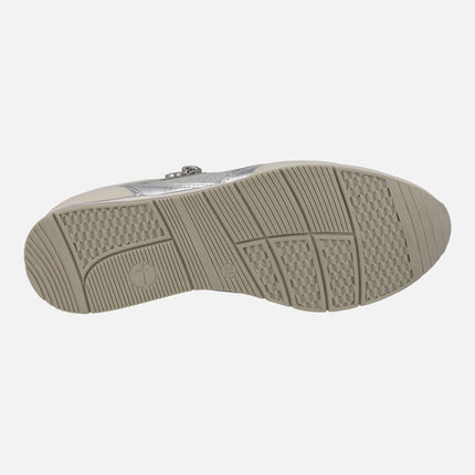 Multimaterial Sneakers in Gray Combined