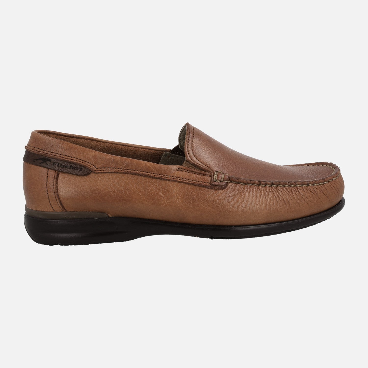 Mocasines marrones de piel para hombre Fluchos con piso Extralight