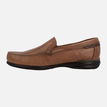 Fluchos men's leather moccasins with Extralight sole