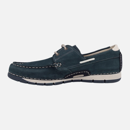 Men's boating shoes in Nubuck Leather by Fluchos