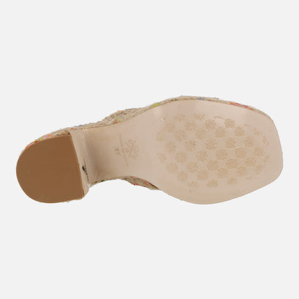 Sandals with heel and platform Padawan Flores 
