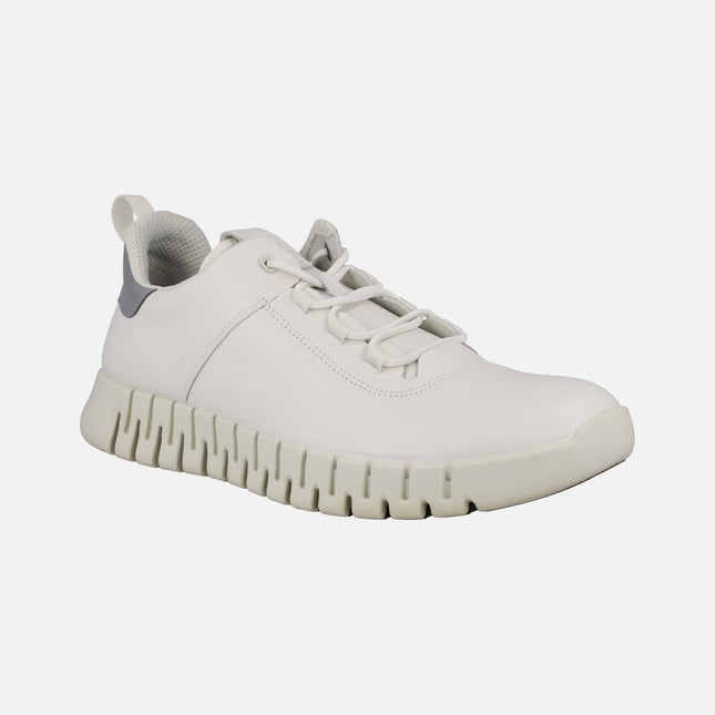 Ecco Gruuv White Leather comfort sneakers