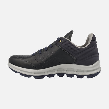 Navy Blue Leather men's sneakers by Grisport