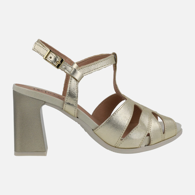 Tacones Sandalias Del 2020 Sandalias De Piel Metalizada Con