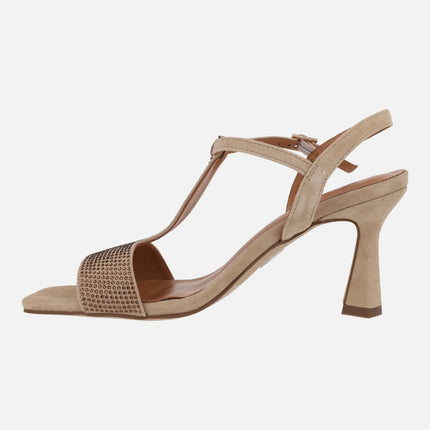 Filipos Suede Sandals with Strass coverage