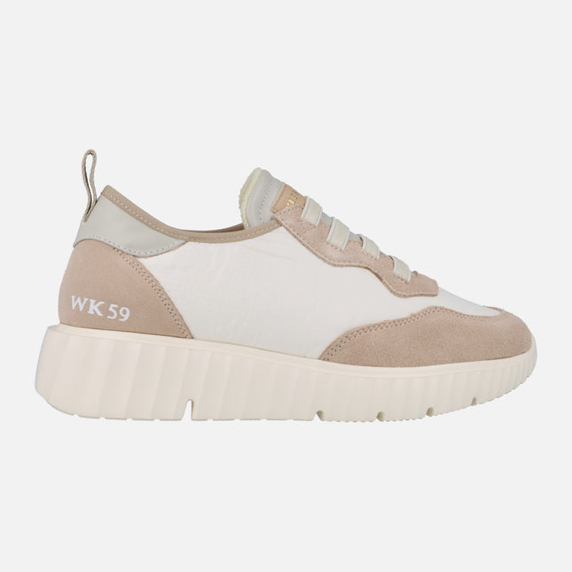 Concordia sneakers in white and beige combination