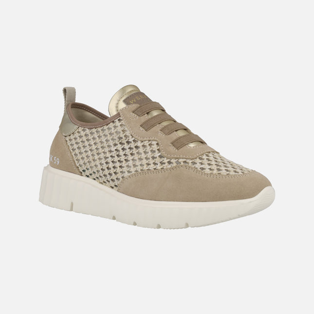 Tulsa Sneakers In Grid fabric and Leather