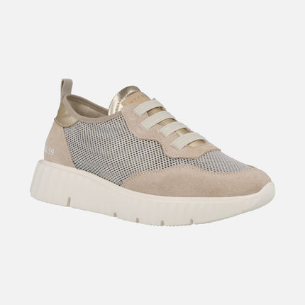 Tulsa Sneakers In Grid Fabric and leather