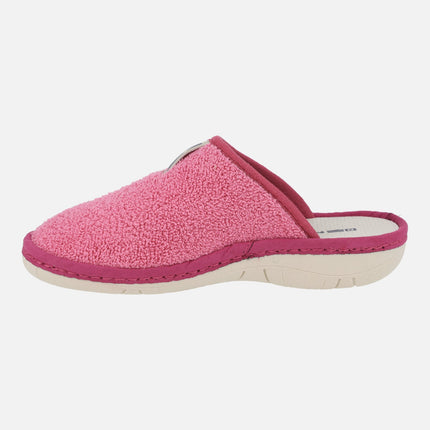 Towel fabric women's house slippers