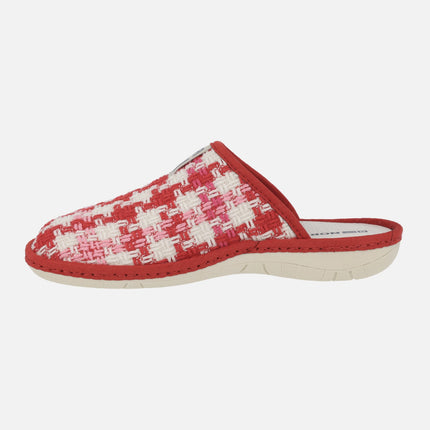 House slippers in tricolor braided fabric marsella