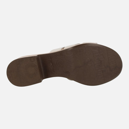 Santander Leather sandals with platform