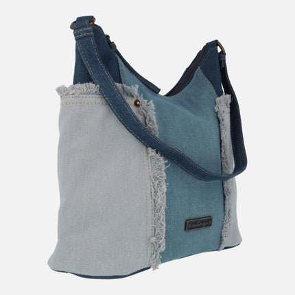 Mustang Rous bags in blue denim fabric