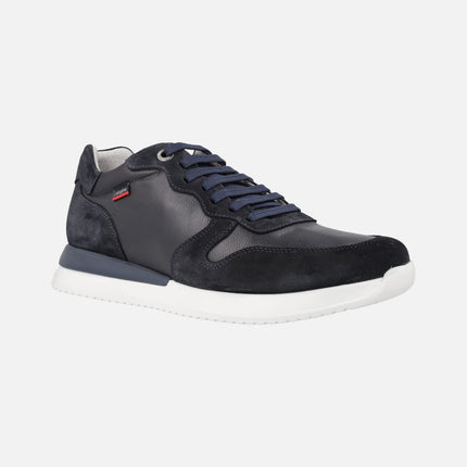 Men's Sports Shoes Combined in Leather and Serraje