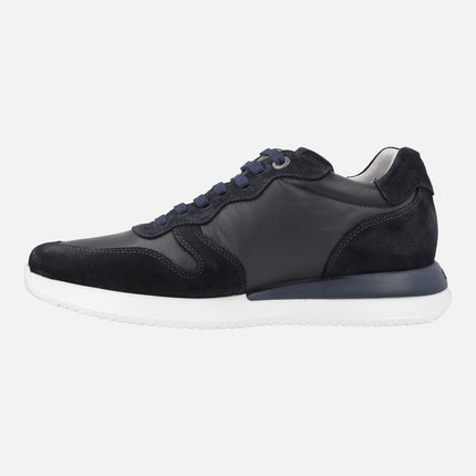 Men's Sports Shoes Combined in Leather and Serraje