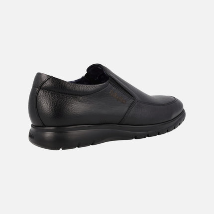 Men's Black leather moccasins with Extralight outsole
